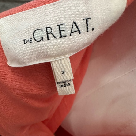 The Great Camelia Orange Red Floral Eyelet sundress Midi Dress size 3 Large - Picture 5 of 10